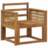vidaXL Canapea Medie pentru Exterior Lemn Solid de Acacia natural 3438833