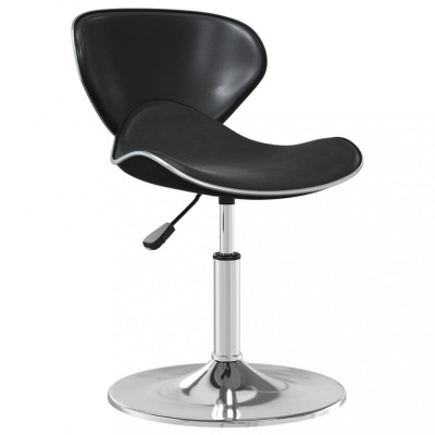 vidaXL Scaun de bucătărie, negru, piele ecologică 3088596 foto