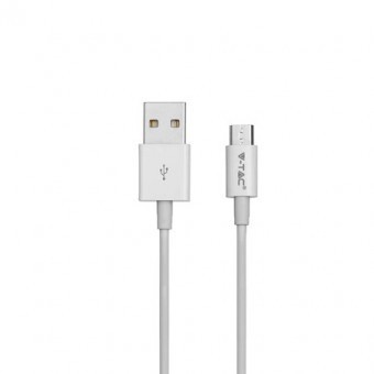 CABLU MICRO USB 1M SILVER EDITON - ALB foto