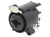 Soclu Jack 6,3mm XLR Mamă 90&deg; THT Combo, Neutrik