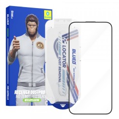 Folie de protectie Ecran Blueo Anti-Dust HD Applicator Pro pentru Apple iPhone 15 Pro Max, Sticla Securizata, Full Glue, Neagra
