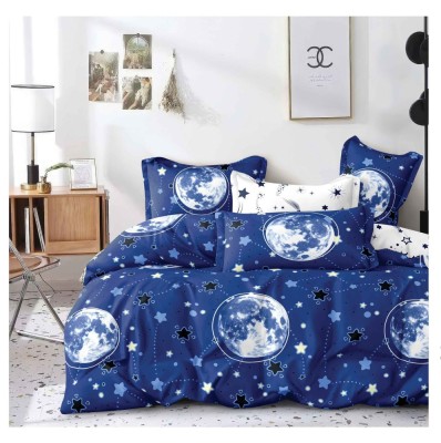 Lenjerie pat dublu,bumbac finet,6 piese,cearceaf cu elastic 180x200cm, cearceaf pilota 200x230cm, 2 fete de perna 50x70, 2 fete de perna 70x70-A1138 foto