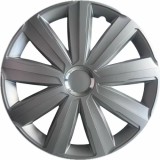 Set capace roti auto Cridem Drift RC, 15 inch, 4 buc, Argintiu/Crom