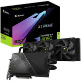 Placa video Gigabyte AORUS GeForce RTX 4090 XTREME WATERFORCE, 24GB GDDR6X, 384-bit