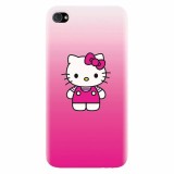 Husa silicon pentru Apple Iphone 4 / 4S, Cute Pink Catty