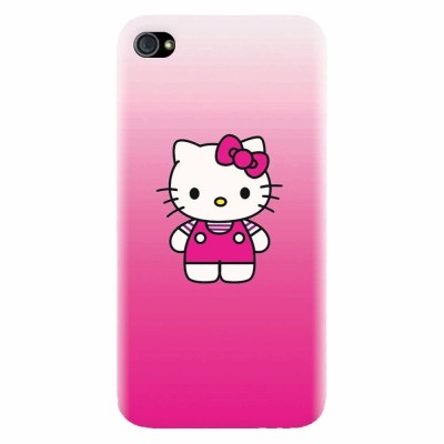 Husa silicon pentru Apple Iphone 4 / 4S, Cute Pink Catty foto