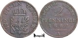 1862 A, 2 Pfenninge - Wilhelm I - Regatul Prusiei, Europa