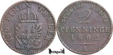 1862 A, 2 Pfenninge - Wilhelm I - Regatul Prusiei, Europa