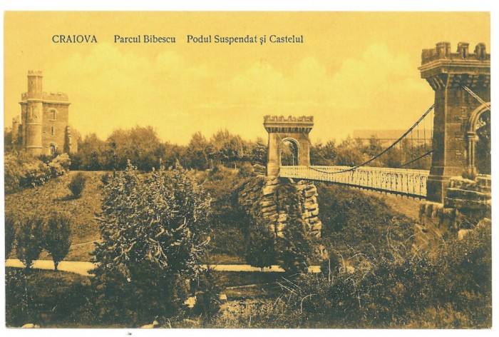 5392 - CRAIOVA, Bibescu Park, Romania - old postcard - unused - 1917