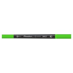 Pix Liner cu Doua Capete Daco Pensuliner, Varf Metalic 0.4 mm si Varf Tip Pensula, Verde Deschis, Pixuri Linere, Linere Daco, Pix cu Doua Capete, Pixu foto