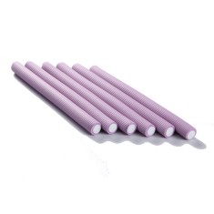 Bigudiuri flexibile lila 1.8*23cm Ihair Keratin 6 buc
