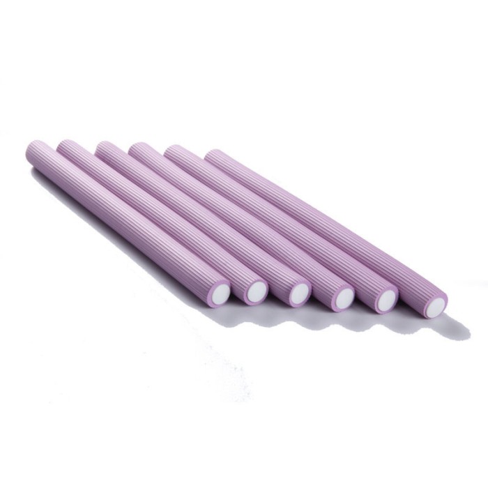 Bigudiuri flexibile lila 1.8*23cm Ihair Keratin 6 buc