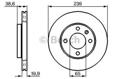 Disc frana VW VENTO (1H2) (1991 - 1998) BOSCH 0 986 478 017 foto