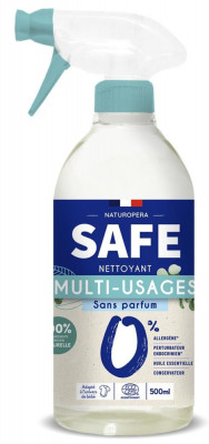 Detergent BIO multisuprafete cu pulverizator, fara parfum, fara alergeni Safe foto