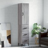 vidaXL Dulap &icirc;nalt, gri sonoma, 34,5x34x180 cm, lemn prelucrat