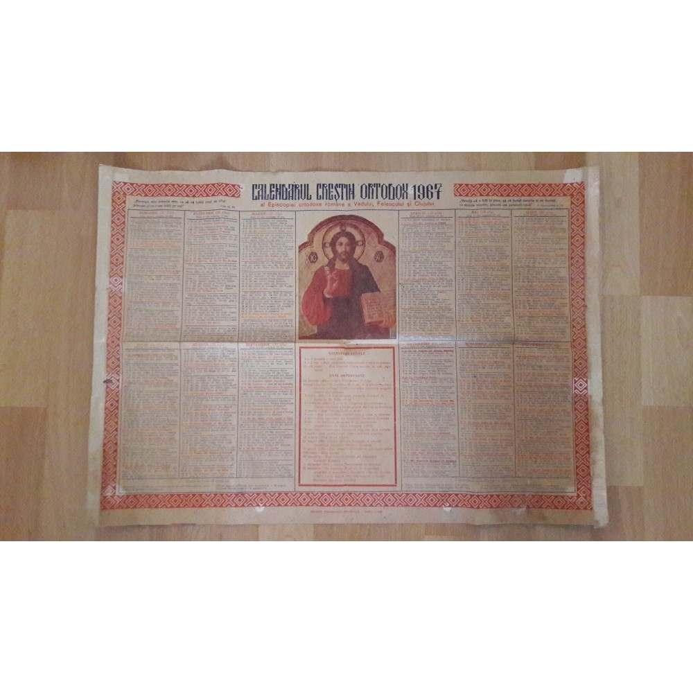 calendar vechi Crestin Ortodox 1967 arhiva Okazii.ro