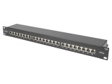 Patch panel rack 19" Cat 6a, 24 porturi
