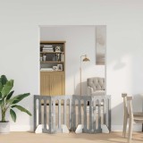 vidaXL Țarc pliabil pentru animale de companie 4 pcs Gri Beton 8005960