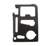 Cumpara ieftin Card multifunctional pentru spravietuire, otel inoxidabil, husa inclusa, negru