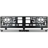 Set 2 bucati, suport numar inmatriculare argintiu Scania II
