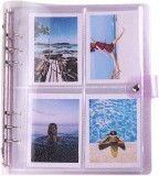 25 de coli, 200 de buzunare, 3 inchi, m&acirc;neci pentru album foto, &icirc;n frunze libere, re&icirc;ncărcabilă A6, cu 6 inele., Oem