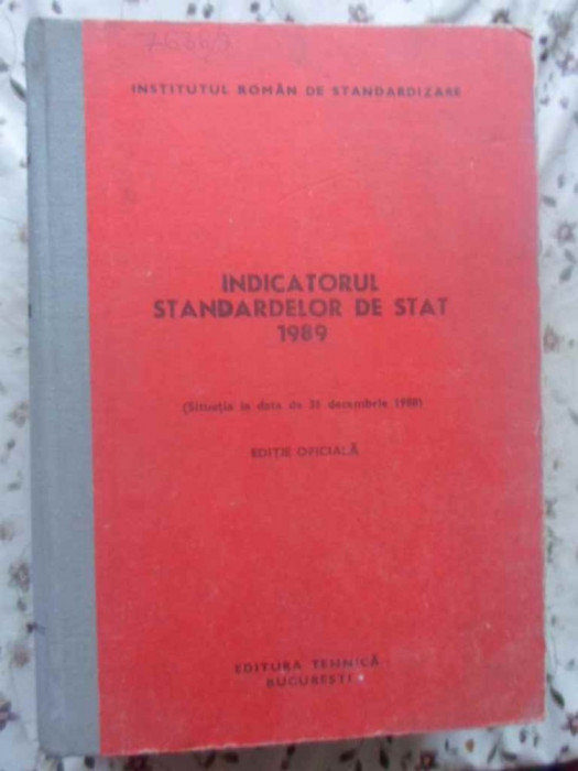 INDICATORUL STANDARDELOR DE STAT 1989-INSTITUTUL ROMAN DE STANDARDIZARE