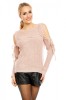 N530-5112 Bluza tricotata cu decupaj la maneci, S/M