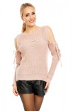 Cumpara ieftin N530-5112 Bluza tricotata cu decupaj la maneci