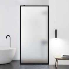 Paravan dus walk-in Aqua Roy Black, model Frame negru, sticla 8 mm mata, securizata, anticalcar, 70x195 cm