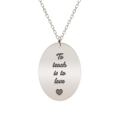 Master - Colier personalizat absolvire To teach is to love din argint 925 foto