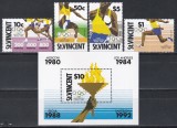 St. Vincent 1988 - Jocurile Olimpice &ndash; Seul, Serie + Colita, MNH, Nestampilat