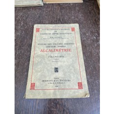 Alcide Jouniaux I. Mesure des volumes liquides liqueurs titrees Alcalimetrie Volumetrie Tome II Chapitre I (1936)