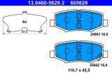 ATE 13.0460-5629.2 set placute frana,frana disc