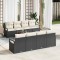 vidaXL Set de canapele pentru grădină 9 pcs Negru și alb 3356346