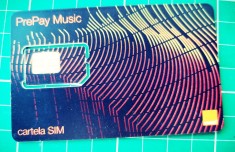 Cartelă telefonie mobilă irizații cu sim atașat Orange PrePlay Music PUK 49562502 policarbonat