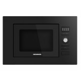Cuptor cu microunde incorporabil HMW-MDBI20GD, 20 L, Control digital, 800 W, Grill, 5 trepte de putere, 8 programe, Negru