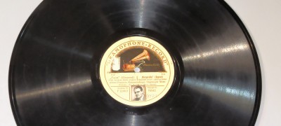 placa pt. gramofon patefon inregistrat pe o parte GRAMOPHONE - RECORD - foto