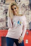 Cumpara ieftin N481-5 Bluza tricotata cu model colorat