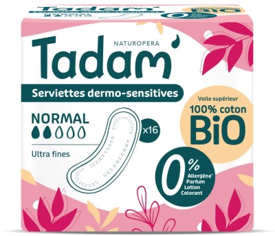 Absorbante BIO hipoalergenice Ultra Normal Tadam foto