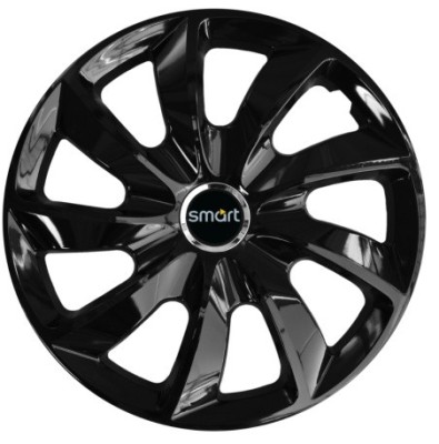 Set 4 Capace Roti 17 inch, Stig Negru Lucios Compatibil Cu Smart foto