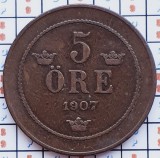 Cumpara ieftin 1073 Suedia 5 ore 1907 Oscar II (1872-1907) km 770, Europa