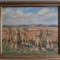 Anton Baur (1899-1956)-Snopi de gr&acirc;u &icirc;n peisaj rural (1942) - pictură pe p&acirc;nză