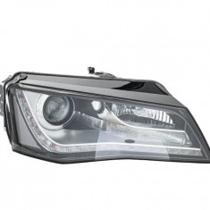 Far AUDI A8 (D4/4F), 12.2009-11.2013, HELLA, fata, partea dreapta, cu lumina dinamica pentru viraje; cu lumina pentru viraje statica;tip bec D3S+H7+L