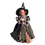 Cumpara ieftin Figurina Halloween Vrajitoare Befana cu recipient pentru dulciuri 8x7,5x23 H