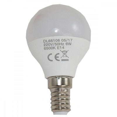 Bec Led Sferic E14 6W 220V 2700K G45 foto