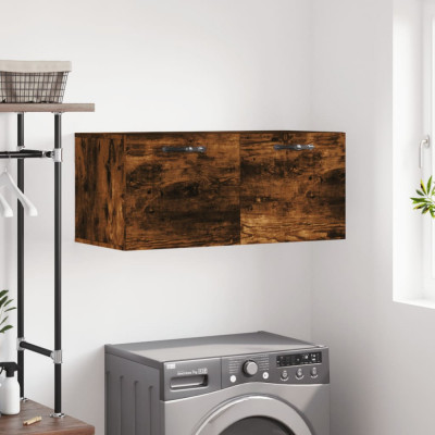 Dulap de perete, stejar fumuriu, 80x36,5x35 cm, lemn compozit GartenMobel Dekor foto