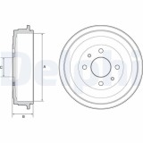 Tambur frana Fiat Panda (312 , Panda Van (312 ; Lancia Ypsilon (312), Ypsilon (843), Spate, 0.9 (312PXG1A), 0.9 (312PXH1A), 0.9 (312PXN1A, 312PXN11),