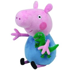 PLUS TY 28CM BEANIE BABIES PEPPA PIG GEORGE