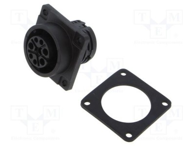 Conector circular BINDER 696 soclu mamă 8 pini 400V 25A IP67/IP69K foto