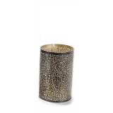 Suport lumanare metal negru auriu &Oslash; 10 x 15,5 H
